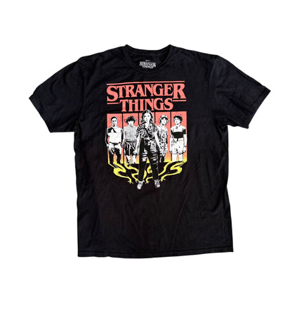 Stranger Things Netflix Unisex Black Graphic T Shirt Size L