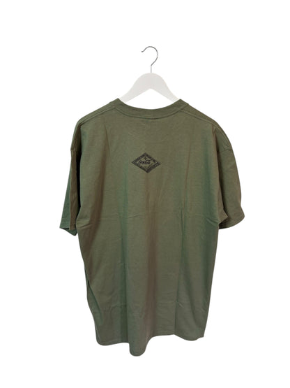 Coca Cola Mens Green Graphic T Shirt Bottle Logo Size XL