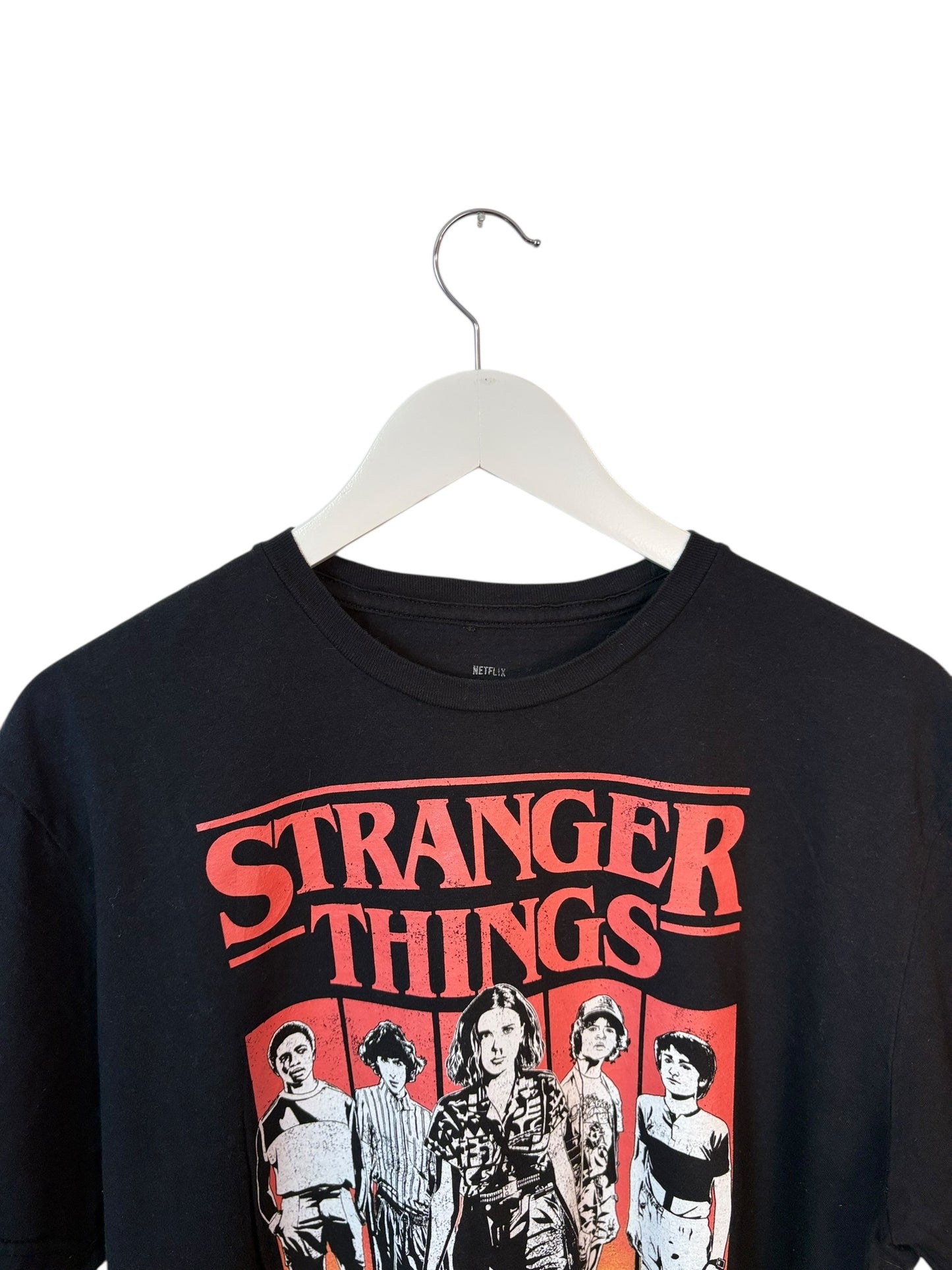 Stranger Things Netflix Unisex Black Graphic T Shirt Size L