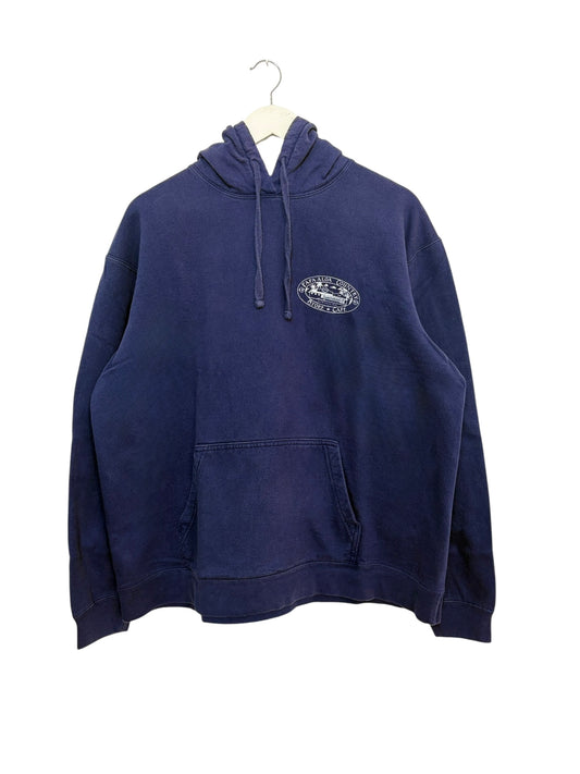 Navy Papa'aloa Hawaii Graphic Logo Tropical Pullover Hoodie Size XL