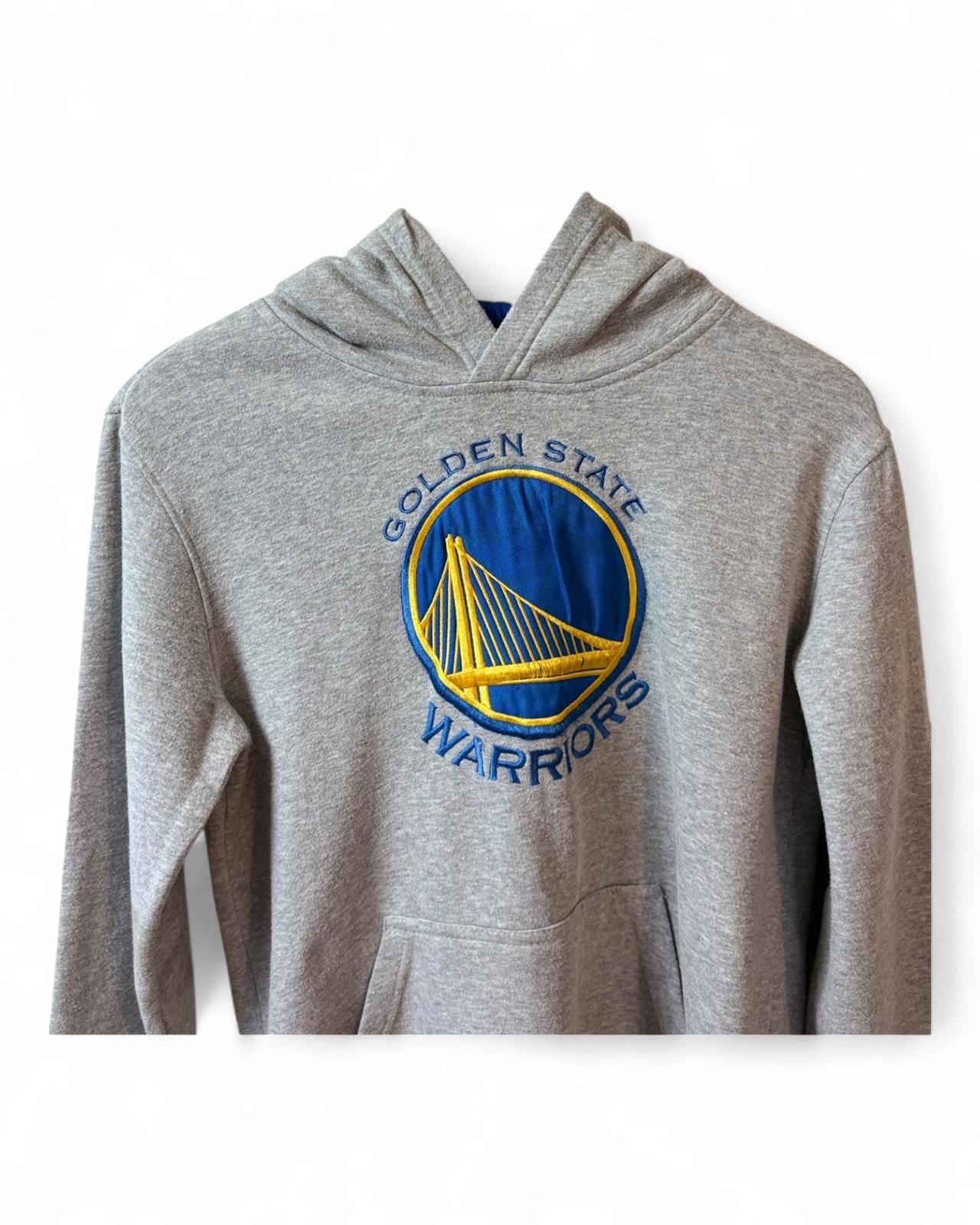Golden State Warriors Mens Grey Hoodie Logo Medium