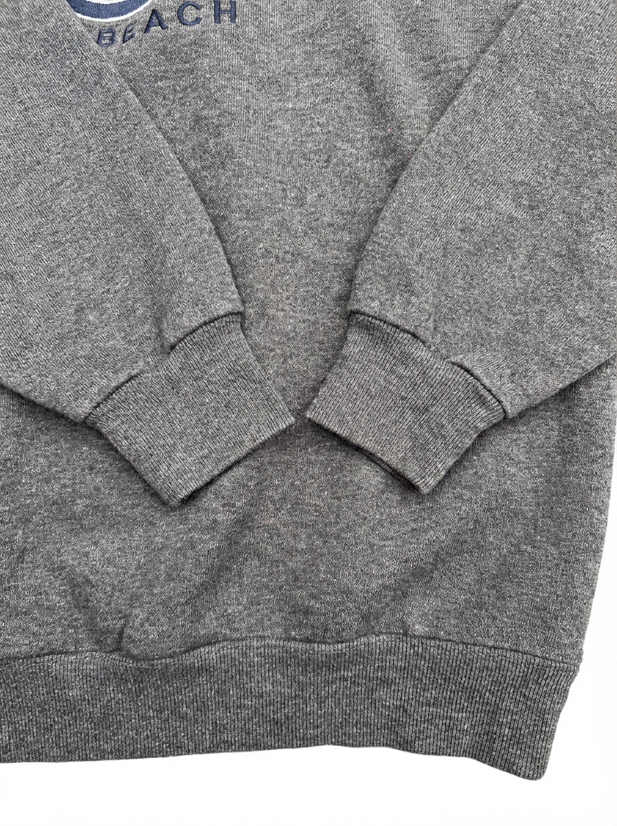Vintage Florida Palm Beach Grey Sweatshirt Embroidered Medium
