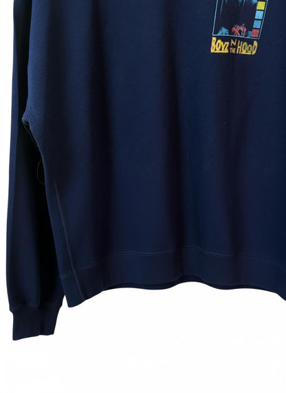 Navy Blue 'Boyz N The Hood' Unisex Graphic Sweatshirt Ice Cube LA Crewneck XL