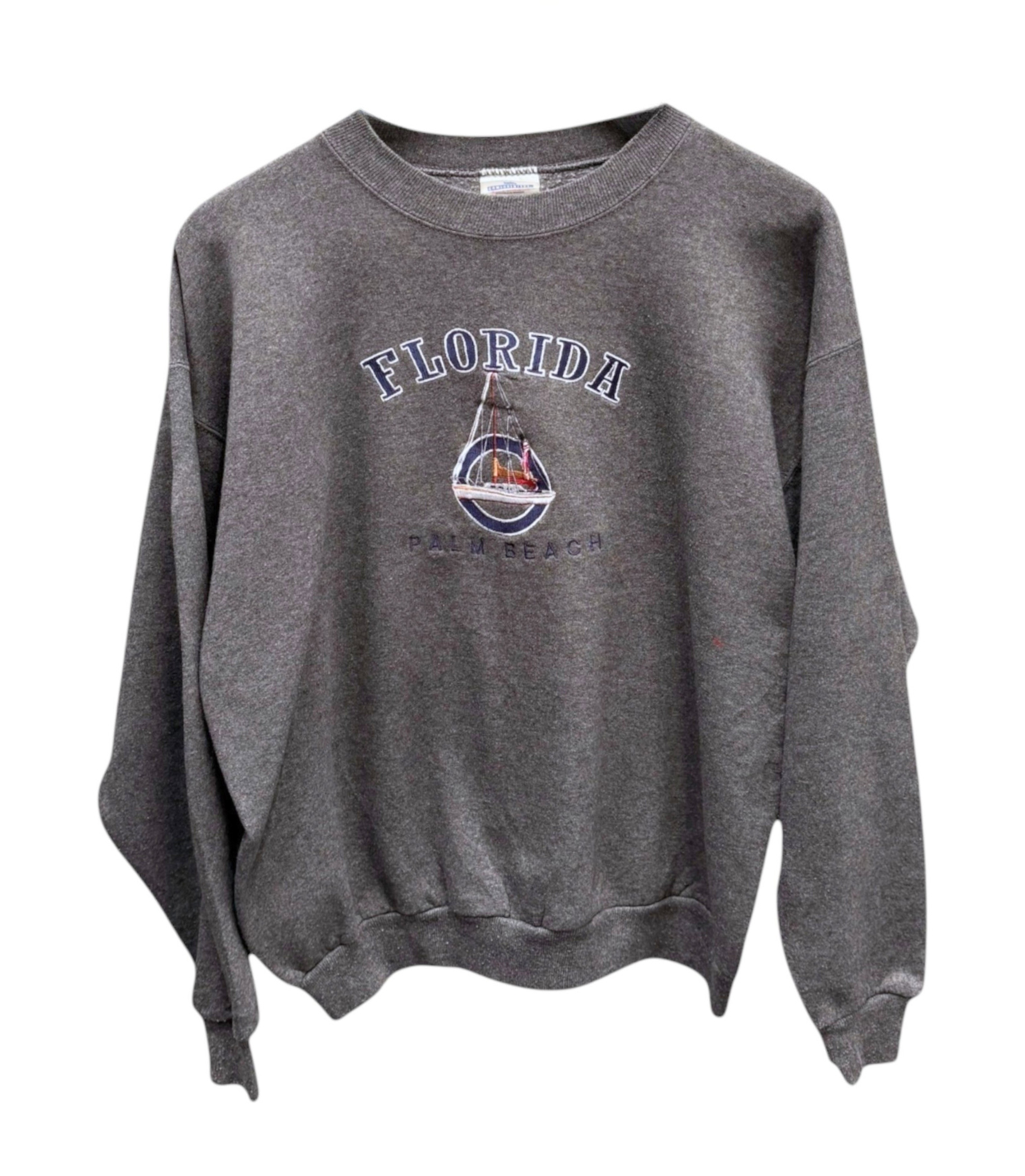 Vintage Florida - Palm Beach - Grey - Sweater - Medium