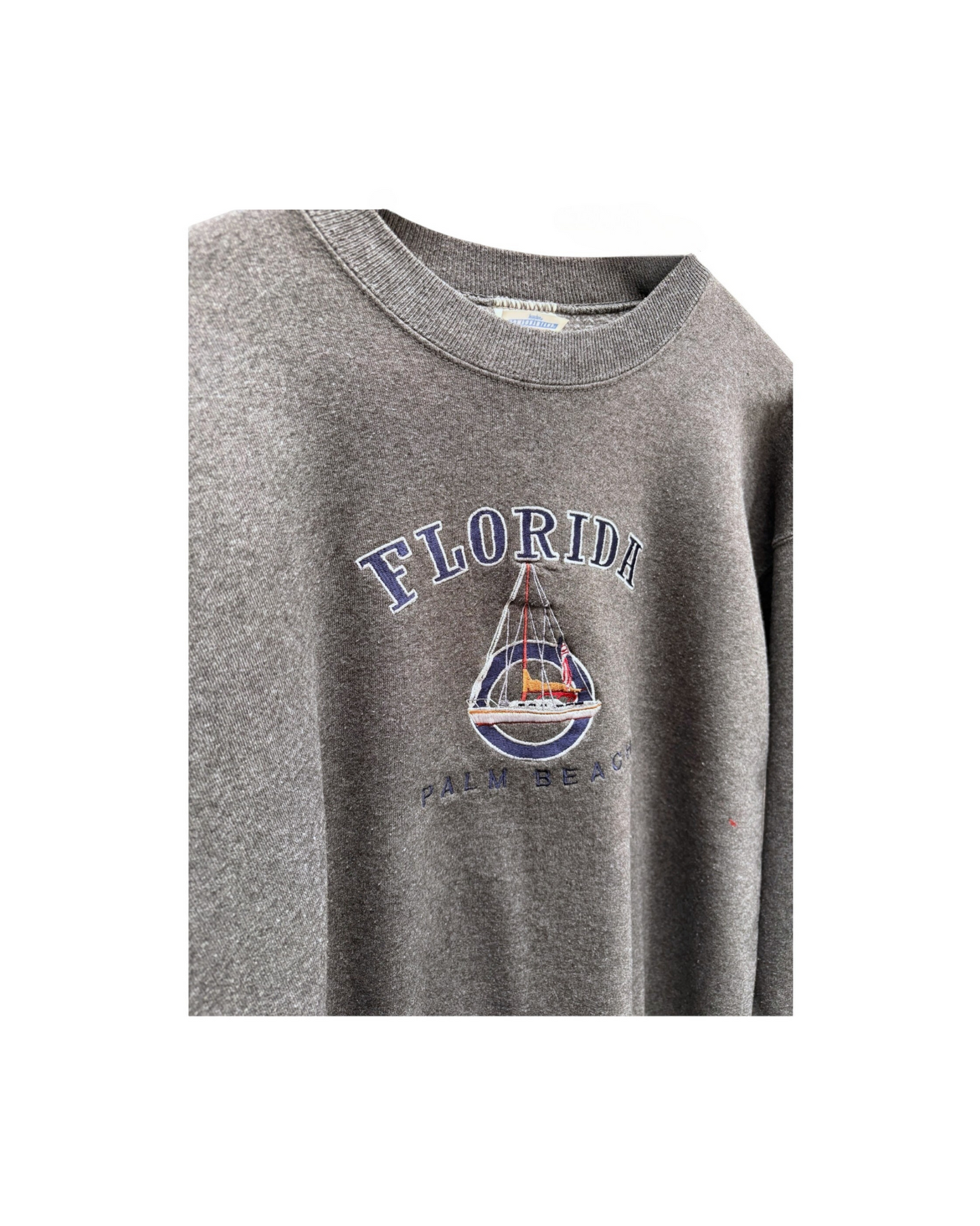 Vintage Florida - Palm Beach - Grey - Sweater - Medium