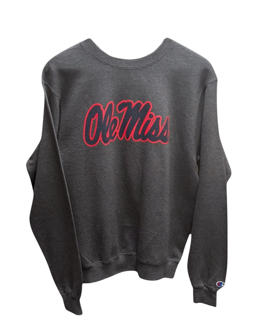 Ole Miss - Champion - Grey - Sweater - USA - Small