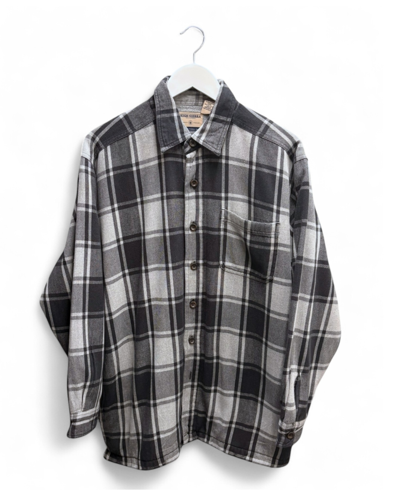 High-Sierra  - Plaid - Black - Grey - Flannel - Trucker - Large