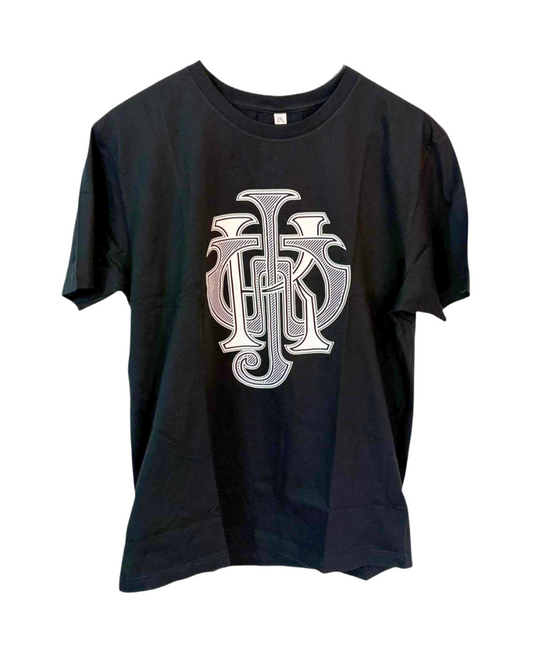 Black graphic tee fork out Eastern Drip collection. The unique HOK logo.