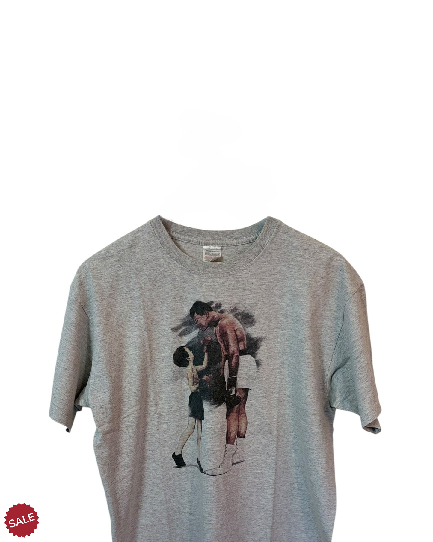 Muhammad-Ali-Boy-Boxing-Grey-T-Shirt-Large
