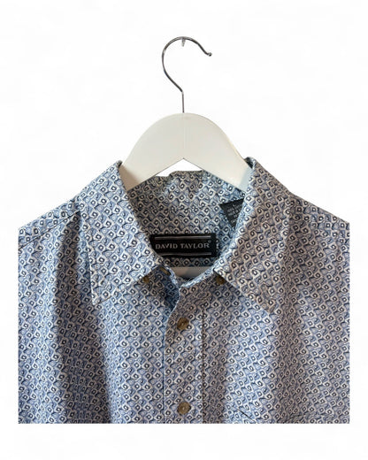 David-Taylor-90s-Blue-White-Shirt-Mens-Large