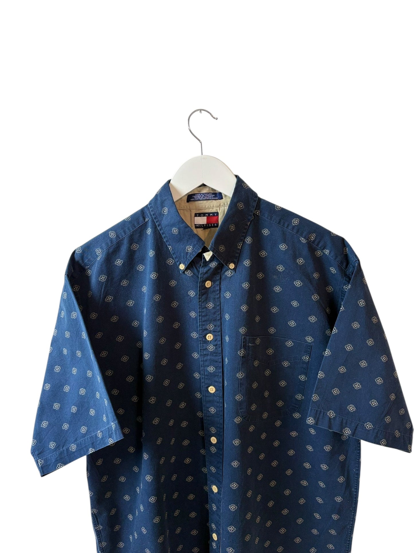 Tommy-Hilfiger-90s-Navy-Shirt-Size-XL