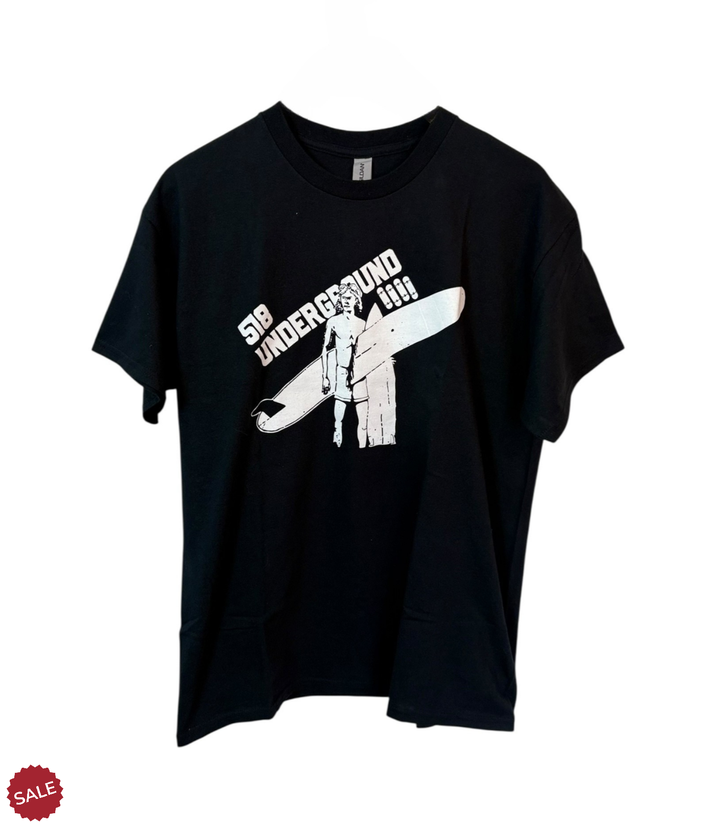 DESCRIPTION

Black graphic tee from 518 Underground, featuring a striking minimalist design.