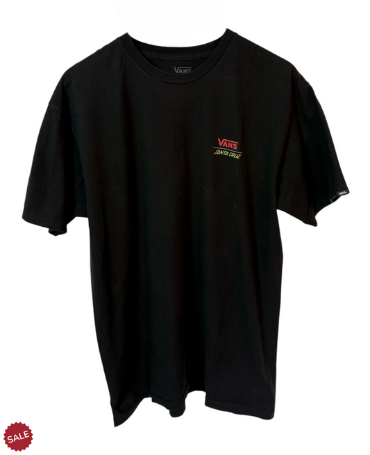 Classic black Vans t-shirt featuring the iconic logo in a bold, vintage font across the chest. Crafted from 100% cotton,
