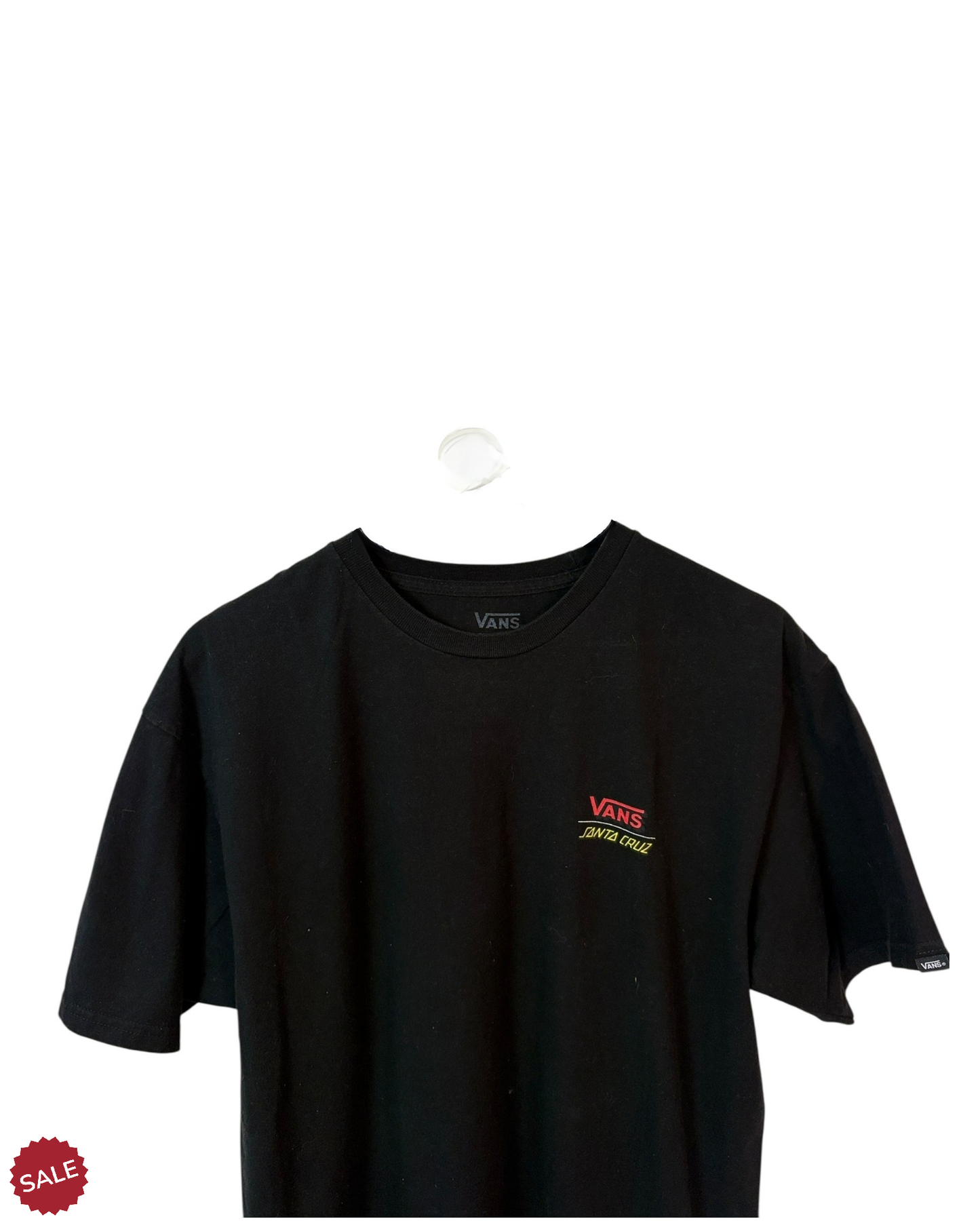 Vans-Black-Red-Logo-T-Shirt-Unisex-Large