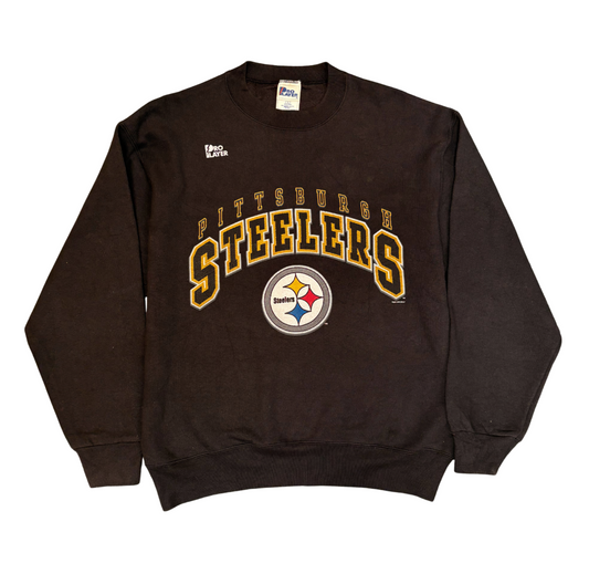 Vintage - Rare - Pittsburgh Steelers - Black - Sweater- Graphics -Large