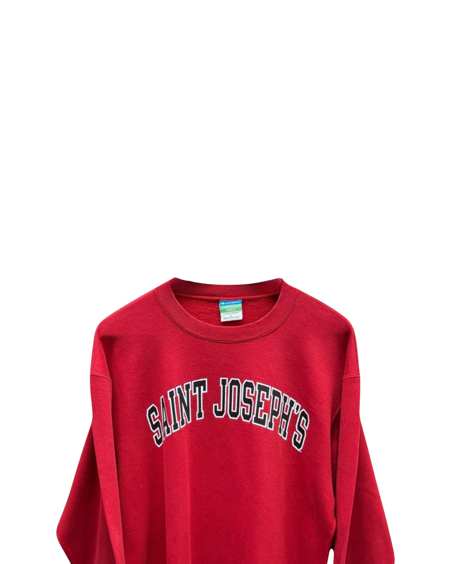 Saint Josephs - Champion - Red -  Logo - Crewneck - Hoodie - Large