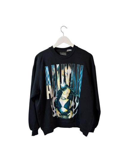 Aaliyah-90s-Black-Sweater-Unisex-Large