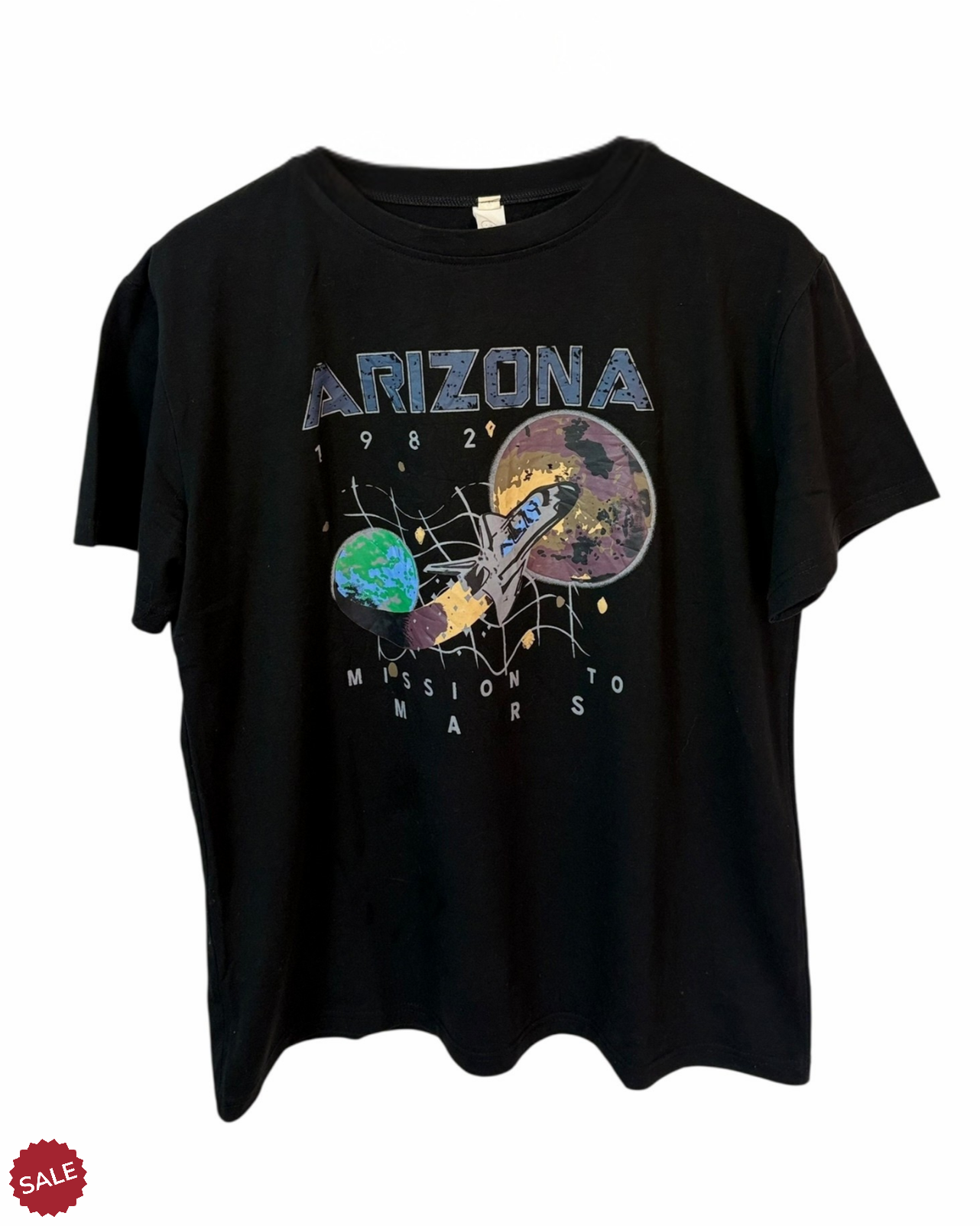 Black vintage Arizona space graphic tee 