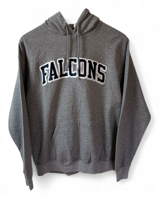 DESCRIPTION

Midweight Falcons university hoodie. Classic athletic shape with ribbed cuffs and a kangaroo pocket. 

