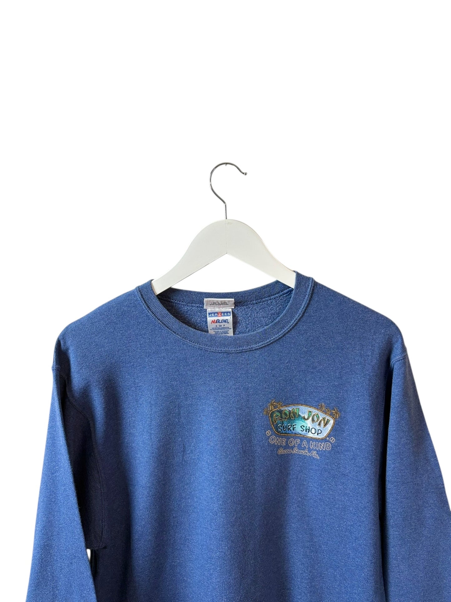 Ron-Jon-Surf-Shop-90s-Blue-Sweater-Size-Small