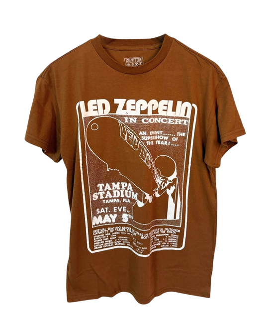Led Zeppelin American tour 1973 showcasing the band's iconic logo. 