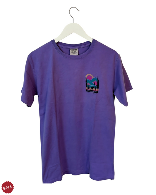 Vintage Steamboat Colorado t-shirt in a rich shade of purple. Crafted from 100% ring spun cotton.