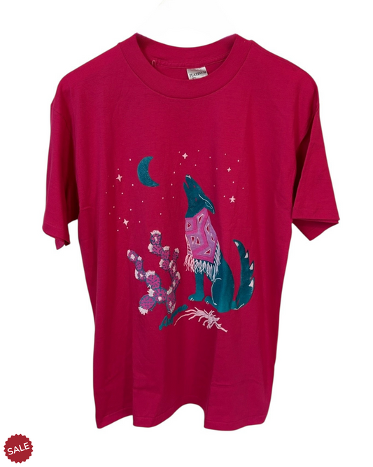 Pink Arizona Tee, Crafted from a soft blend of 50% cotton and 50% polyester for comfort and durability.