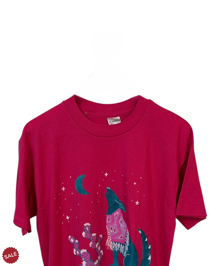 Arizona-Pink-Wolf-Moon-Abstract-T-Shirt-Womens-Large
