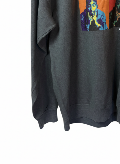 2pac Unisex Poetic Justice Grey Pop Art Graphic Crewneck Sweatshirt L