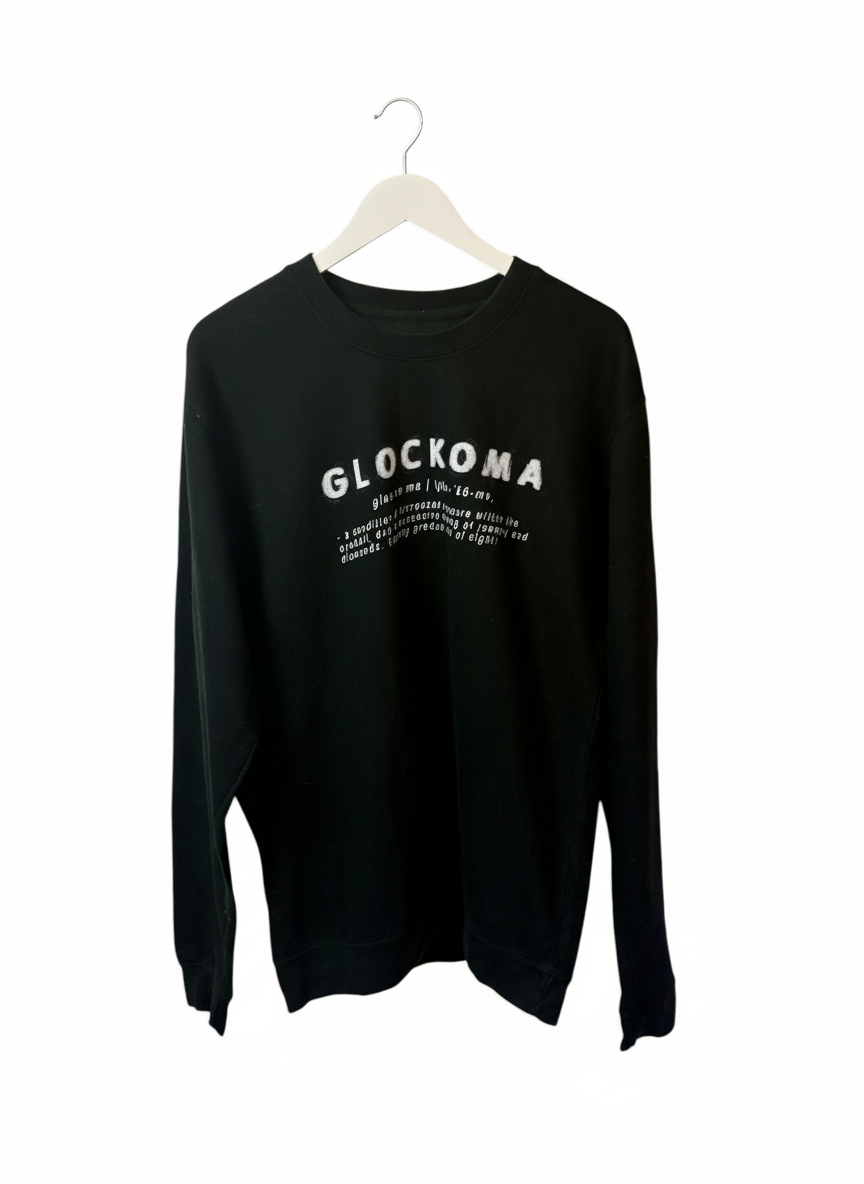 Key Glock Mens Glockoma Black Album Graphic Crewneck Sweatshirt Large